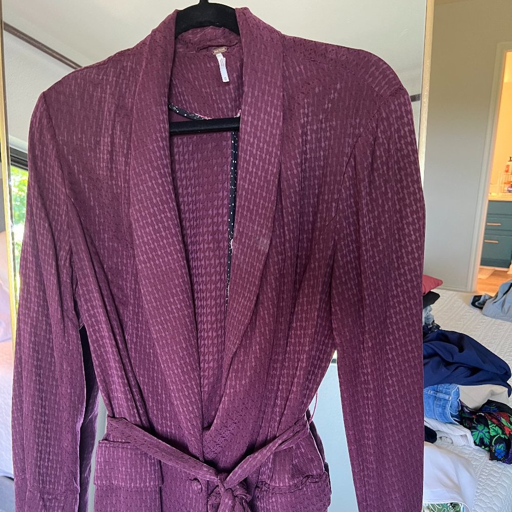 Free People Bonnie Blazer in Sangria